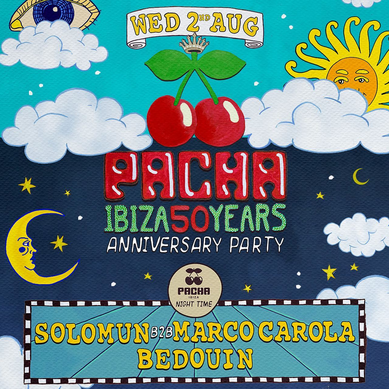 Pacha 50th Anniversary Party | Night - Pacha - Wed 02 Aug