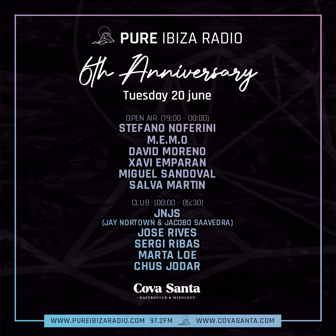 Pure Ibiza Radio Birthday Party - Cova Santa - Sat 29 Jul